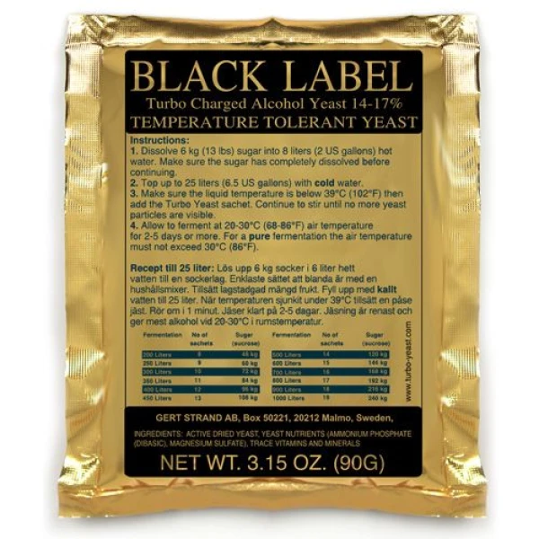 Whisky kvasnice Black Label TURO YEAST - 90g