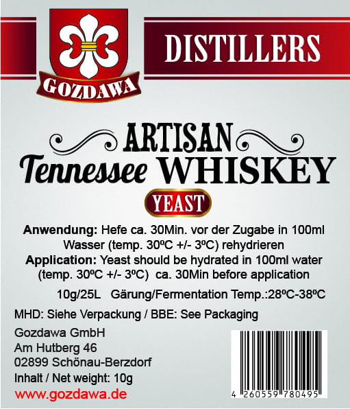 Kvasnice Artisan Tennessee Whisky  10g