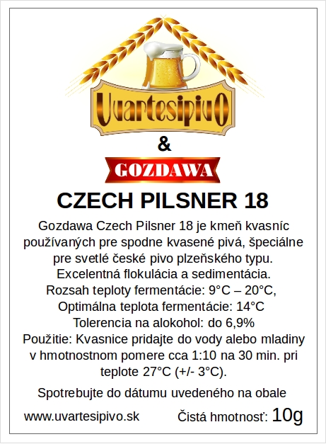 Kvasnice spodné Czech Pilsner 18  50g