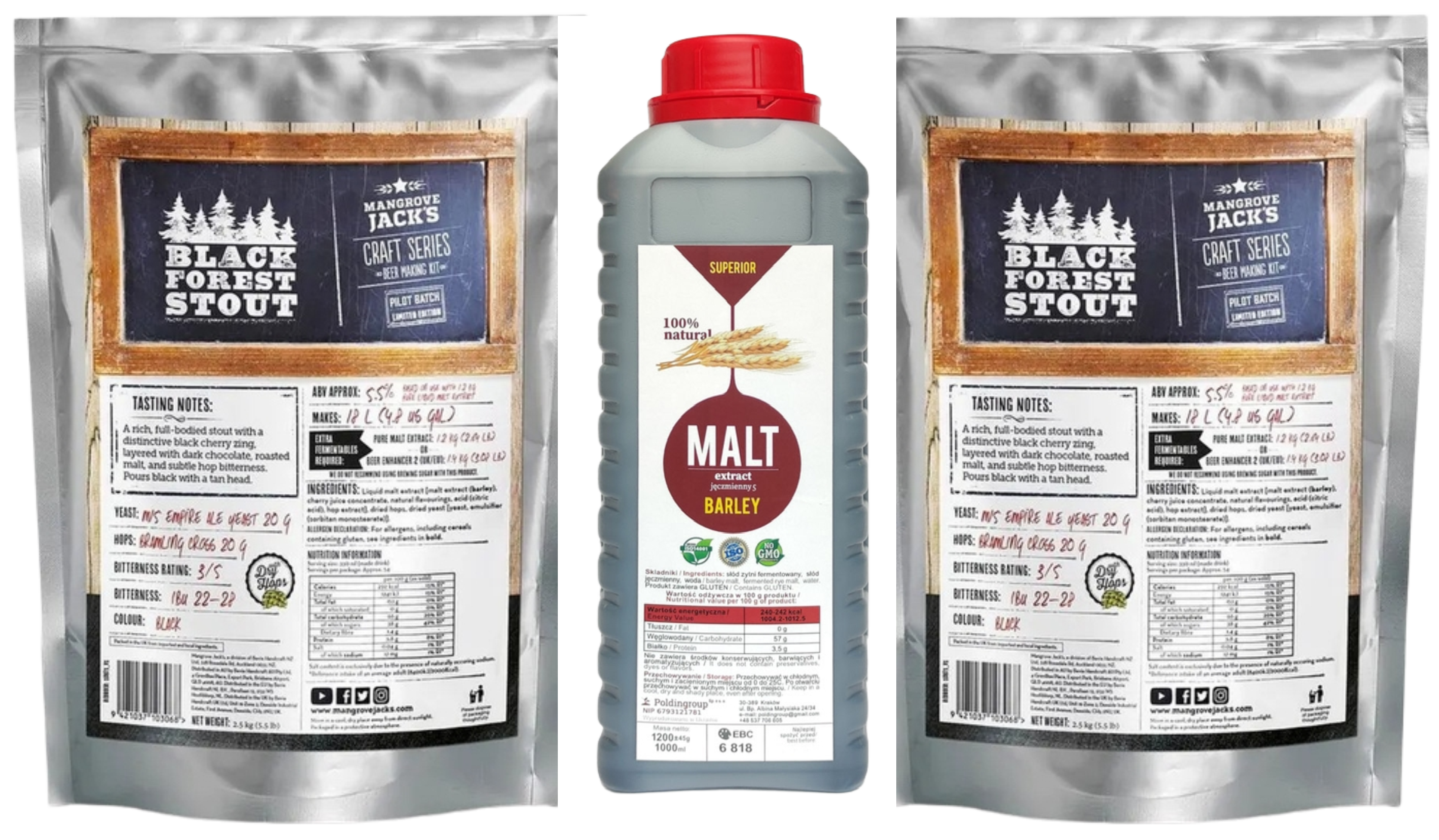  Mladinový koncentrát  Black Forest Stout 1+1 a výťažok zadarmo