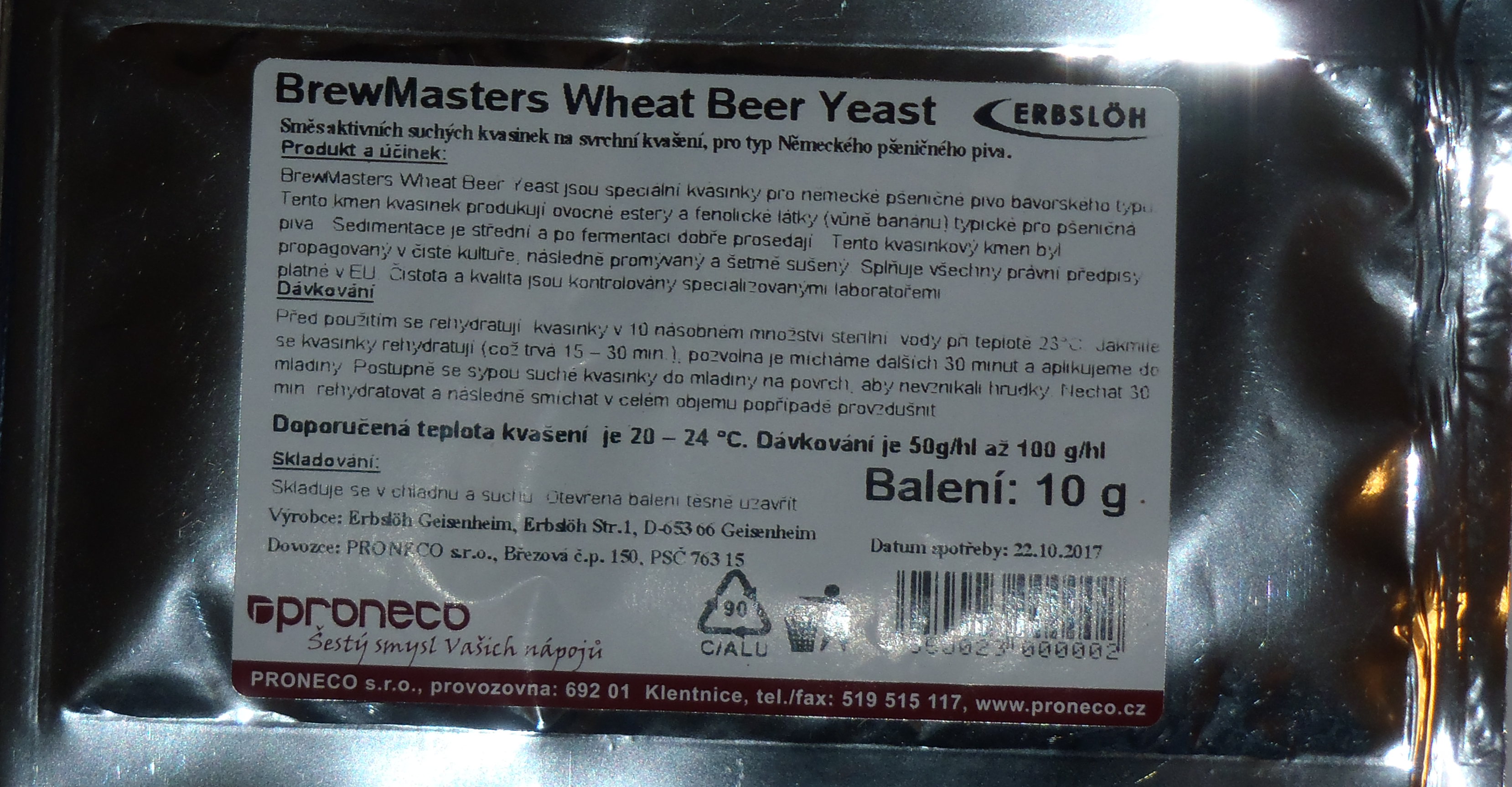BrewMaster Wheatbeer Yeast 10g  ZĽAVA 30%