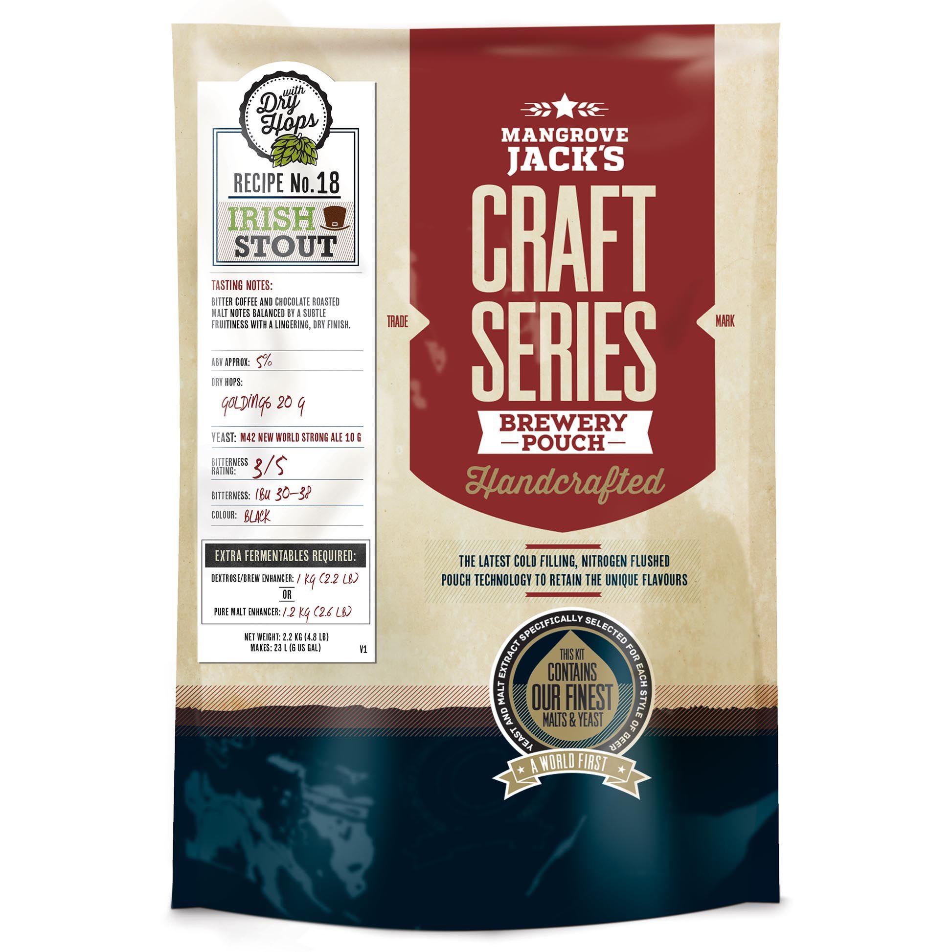 Mangrove Jack's CS Irish Stout Kit s Golding Hops 2,2 kg