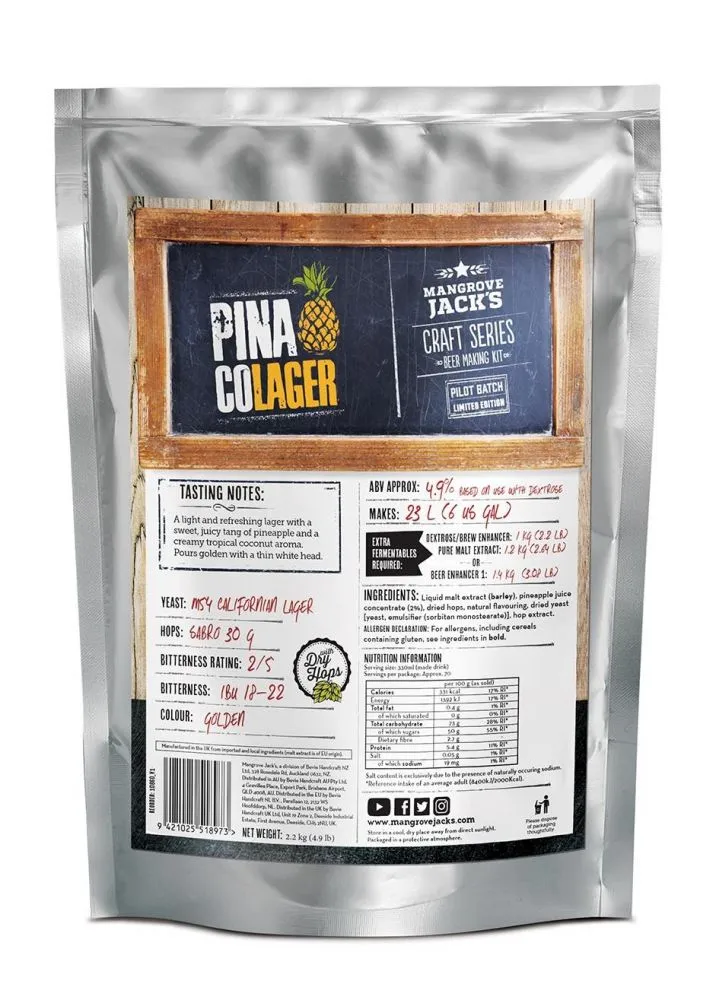 Mangrove Jack's Craft Series Pina CoLager 2,2 kg (LE)