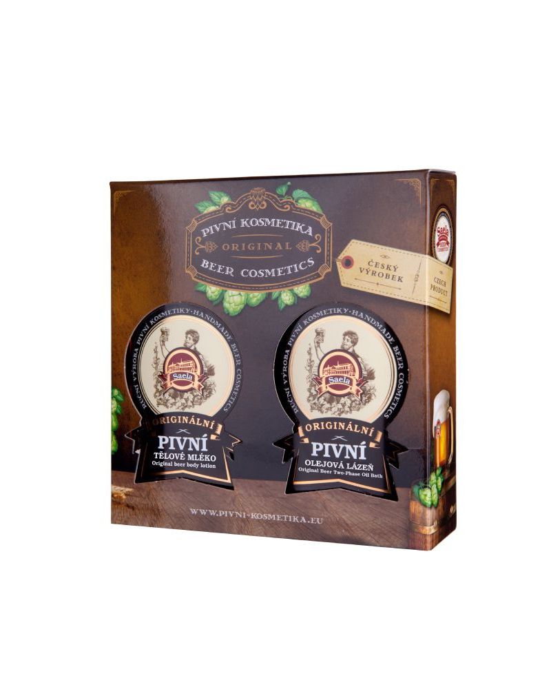 Darčeková sada 500 ml - Pivné telové mlieko a Pivný olejový kúpeľ