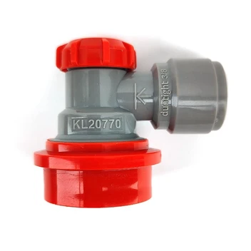 Narážač duotight 9,5 mm (3/8) x odpojovač s guľôčkovým zámkom - sivý + červený plyn