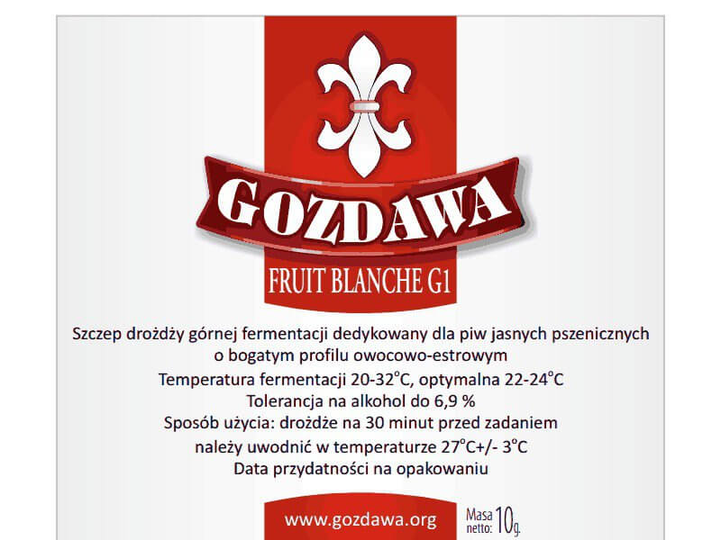 Kvasnice FBG1 Fruit Blanche G1